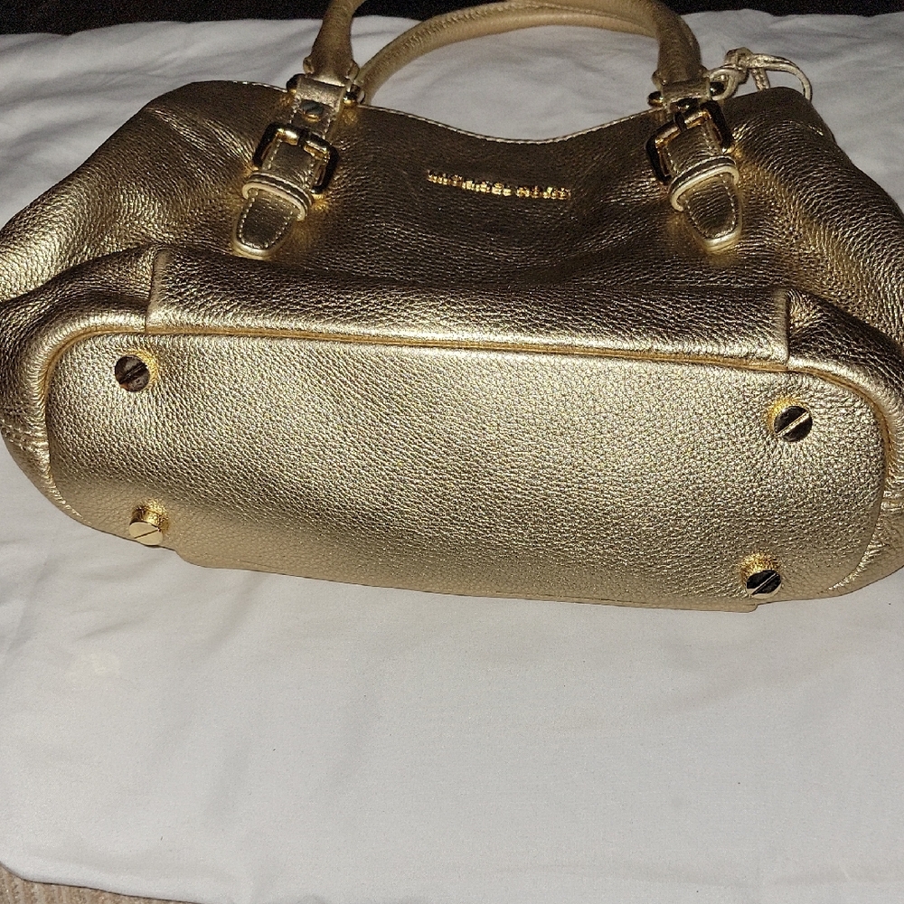 MICHAEL Michael Kors Metallic Gold Satchel - Picture 2 of 10